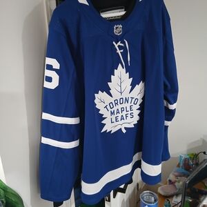 Adidas Toronto Maple Leafs Blue and White Jersey